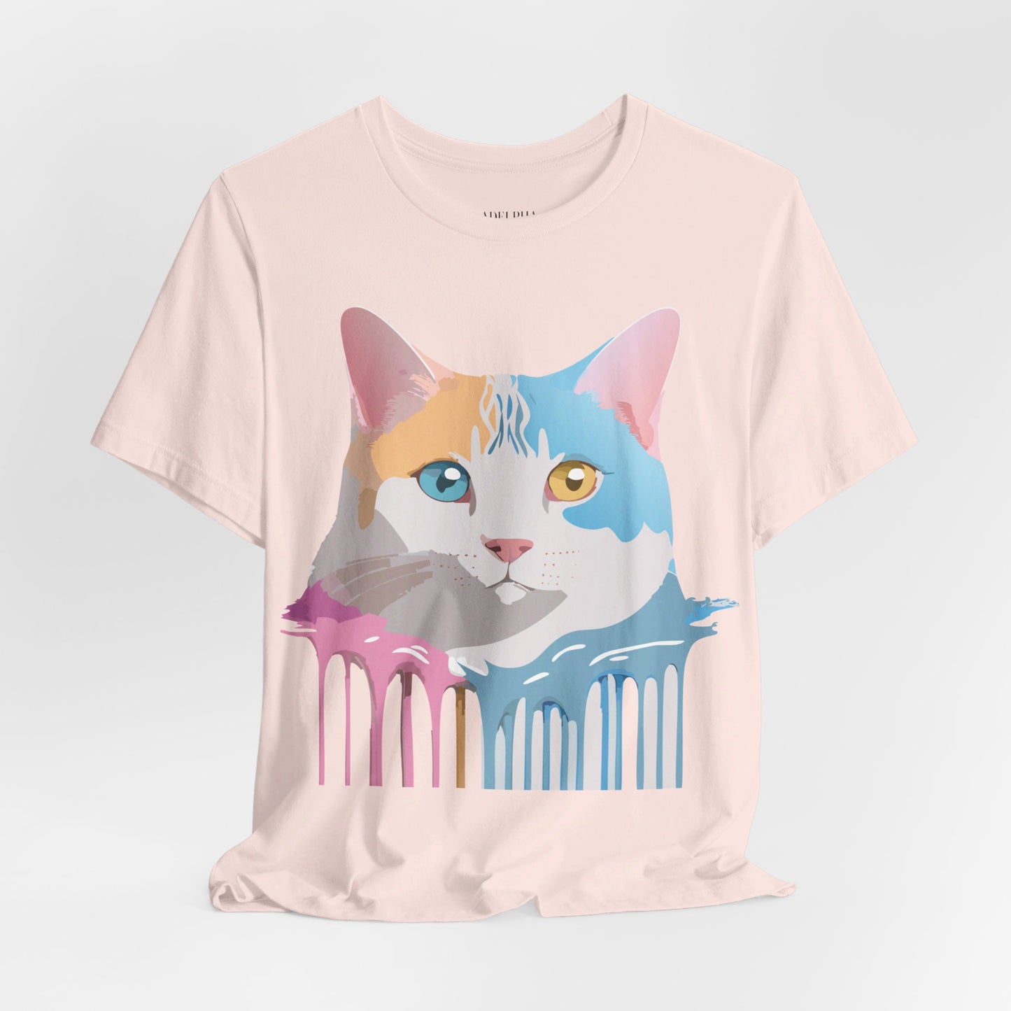 T-shirt en coton naturel avec chat