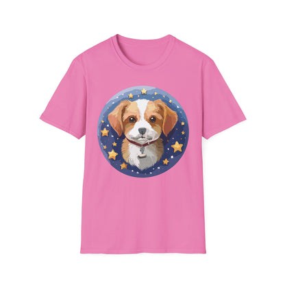 Unisex Dog Shirt Animal Print Tee Gildan Softstyle 64000 Cotton