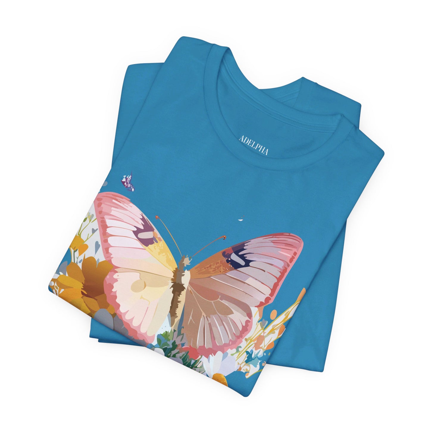 T-shirt en coton naturel avec papillon