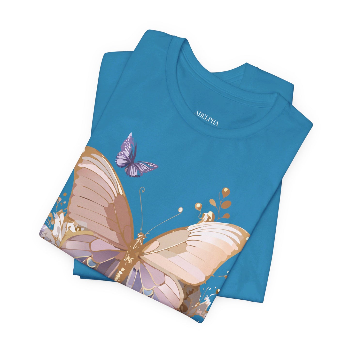 T-shirt en coton naturel avec papillon