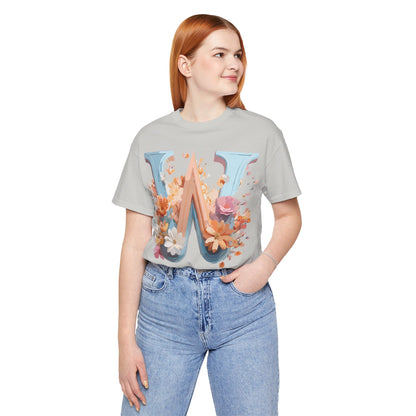 Natural Cotton Tee Shirt - Letters Collection - W Printify