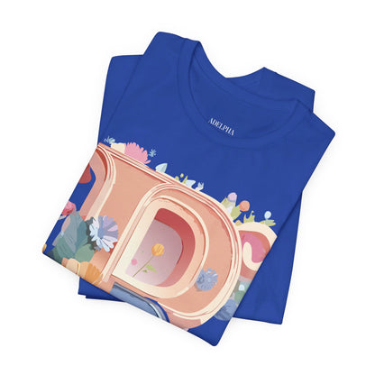 Natural Cotton Tee Shirt - Letters Collection - R Printify