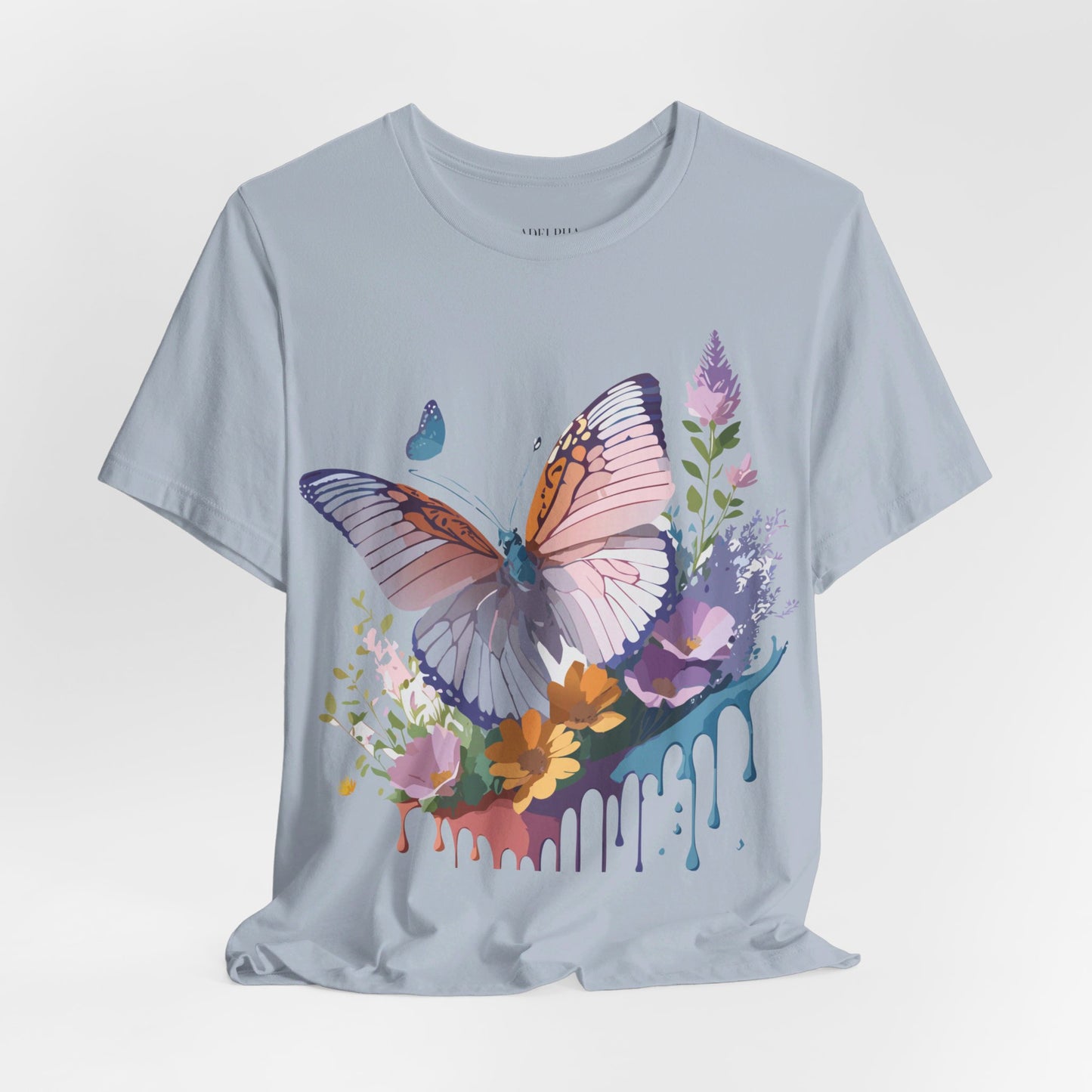 T-shirt en coton naturel avec papillon