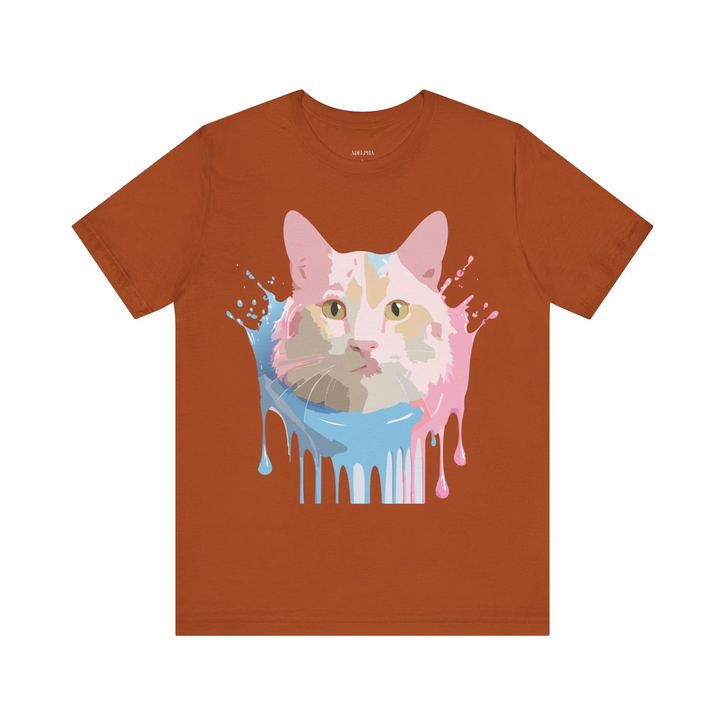 T-Shirt aus natürlicher Baumwolle mit Katze