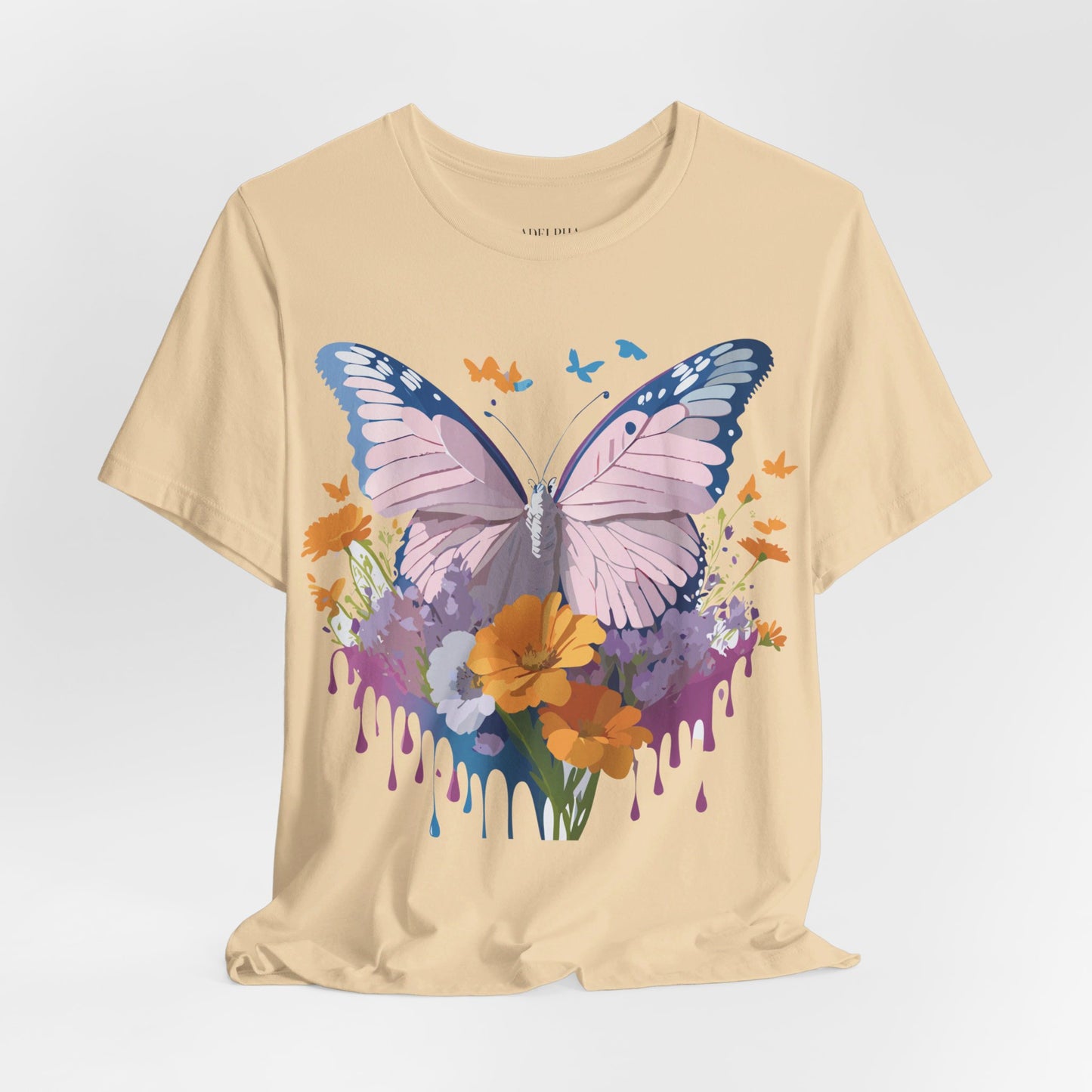 T-shirt en coton naturel avec papillon