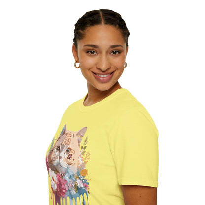 Cat Shirt Unisex Cat Tee Kitten Print Softstyle Gildan 64000