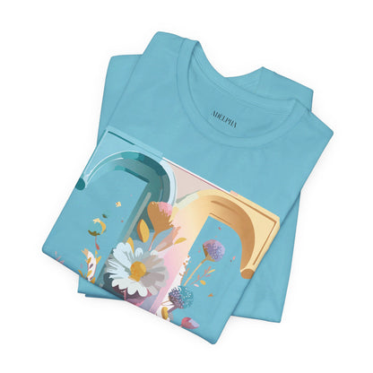 Natural Cotton Tee Shirt - Letters Collection - T Printify