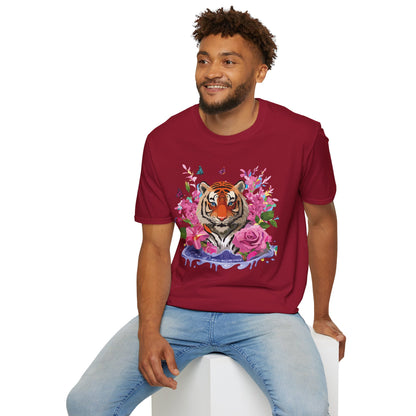 Tiger Shirt Unisex Gildan Softstyle Cotton Tee 100 Percent Ring Spun Comfort