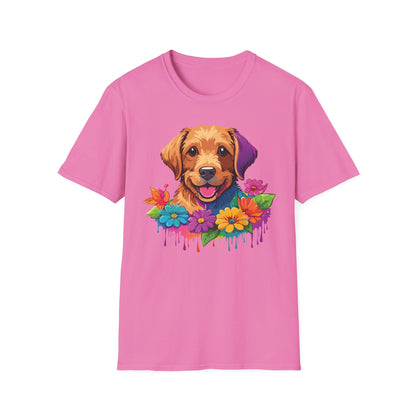Unisex Dog Shirt With Animals Tee Softstyle Gildan 64000 Comfort Fit