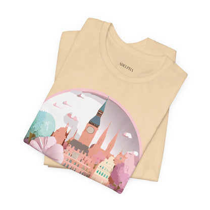 Natural Cotton Tee Shirt - Beautiful Places Collection - Prague Printify
