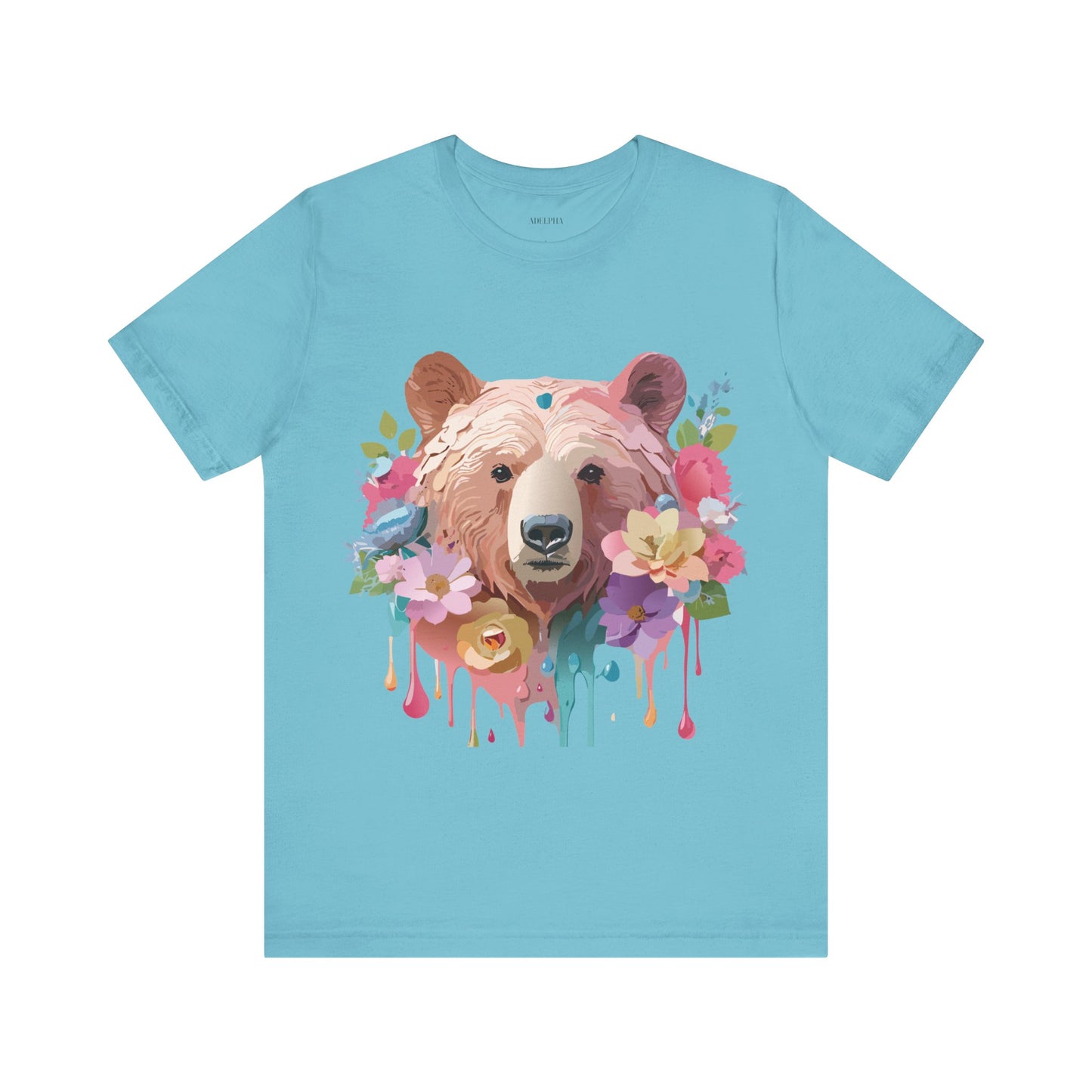 Natural Cotton Tee Shirt with Bear