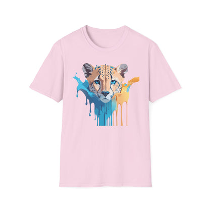 Unisex Cheetah Print Tee Softstyle Gildan 64000 Ring Spun Cotton Tee