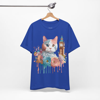 Natural Cotton Tee Shirt with Cat Printify
