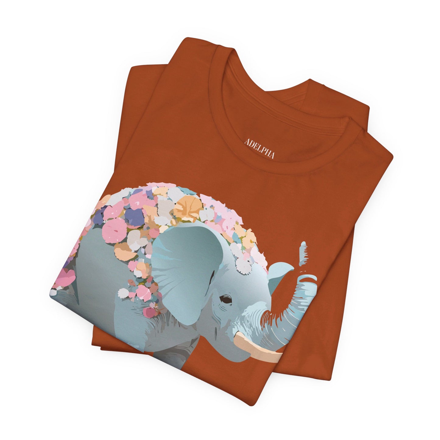 T-Shirt aus natürlicher Baumwolle mit Elefant