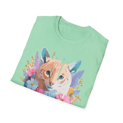Unisex Cat Shirt Softstyle Tee 100 Percent Ring Spun Cotton Gildan 64000