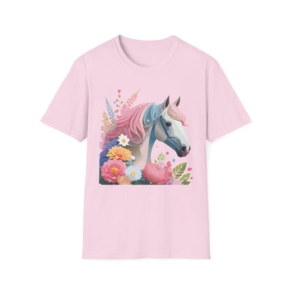 Horse Shirt Unisex Gildan Softstyle 64000 Cotton Tee With Animals