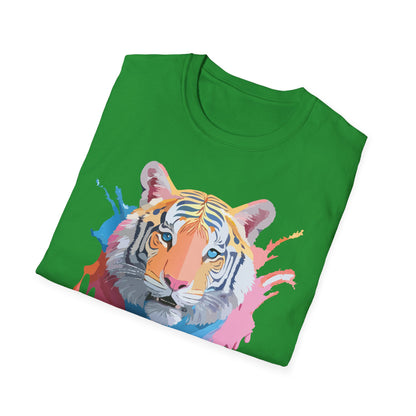 Tiger Print Unisex Softstyle T Shirt Gildan 64000 Comfort Tee