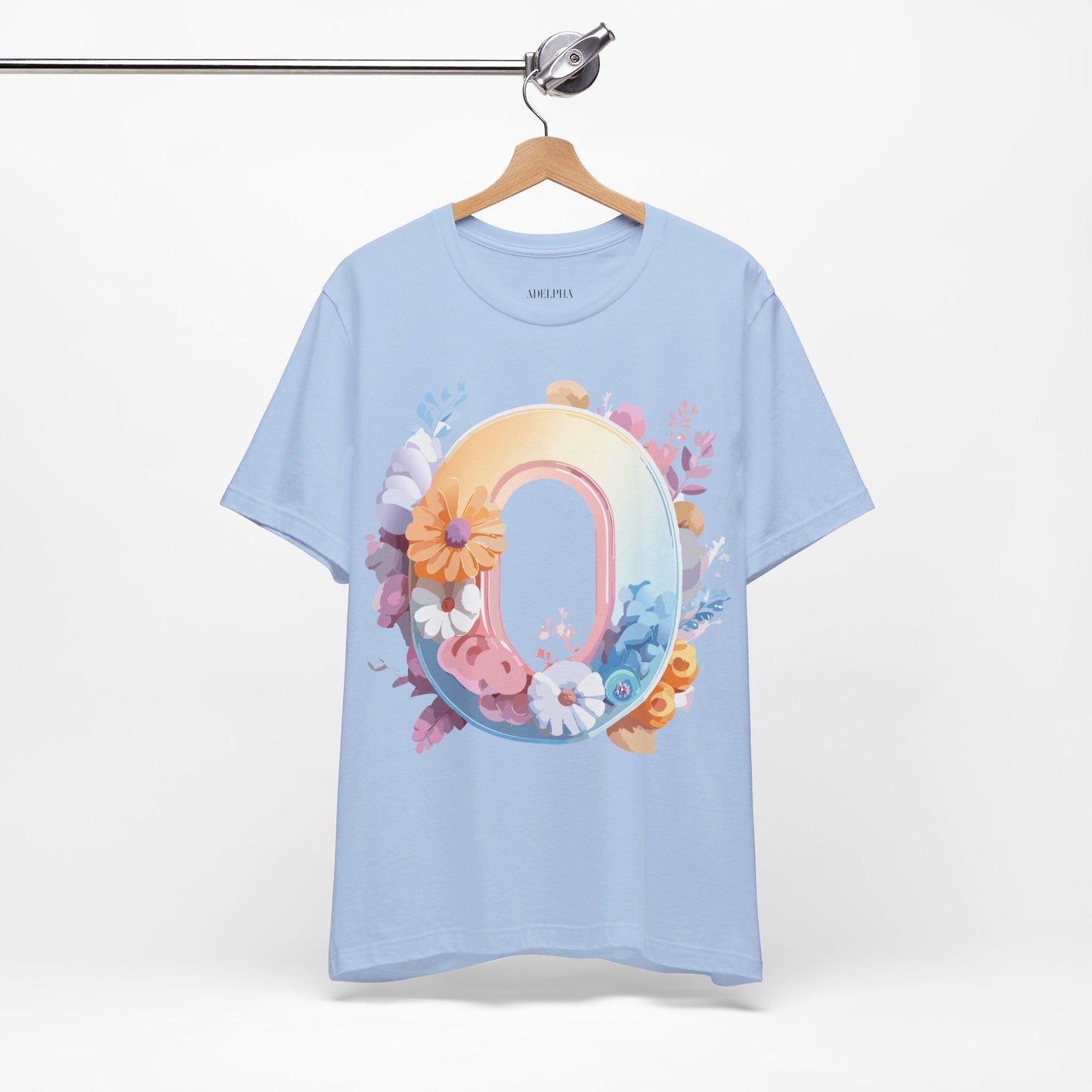 Natural Cotton Tee Shirt - Letters Collection - O