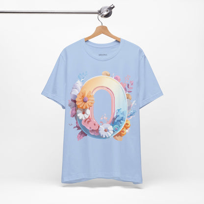 Natural Cotton Tee Shirt - Letters Collection - O Printify