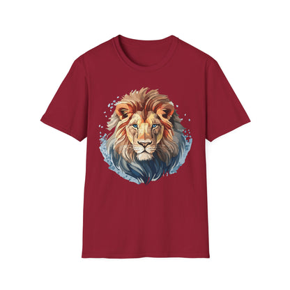Unisex Lion Shirt Floral Lion Tee Gildan Softstyle 64000 Tee