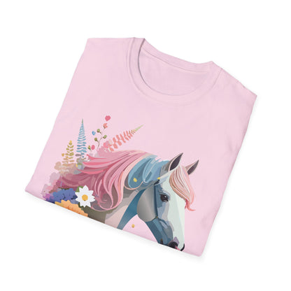 Horse Shirt Unisex Gildan Softstyle 64000 Cotton Tee With Animals