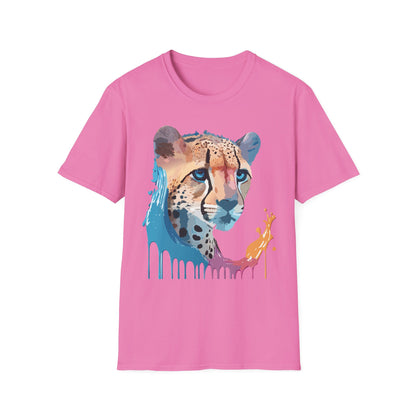 Cheetah Shirt Unisex Tee Softstyle Gildan 64000 100 Percent Ring Spun Cotton