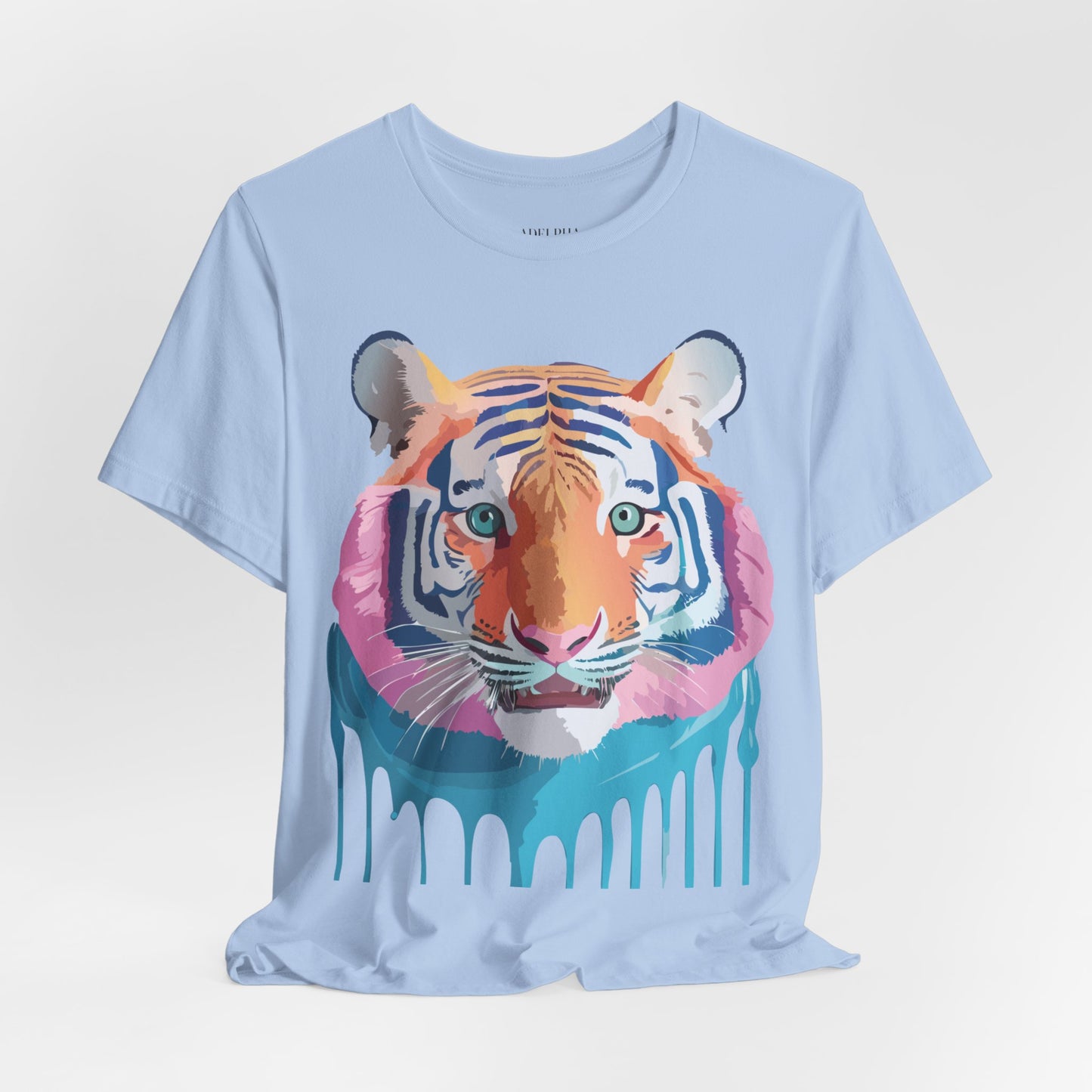 Natural Cotton Tee Shirt with Tiger