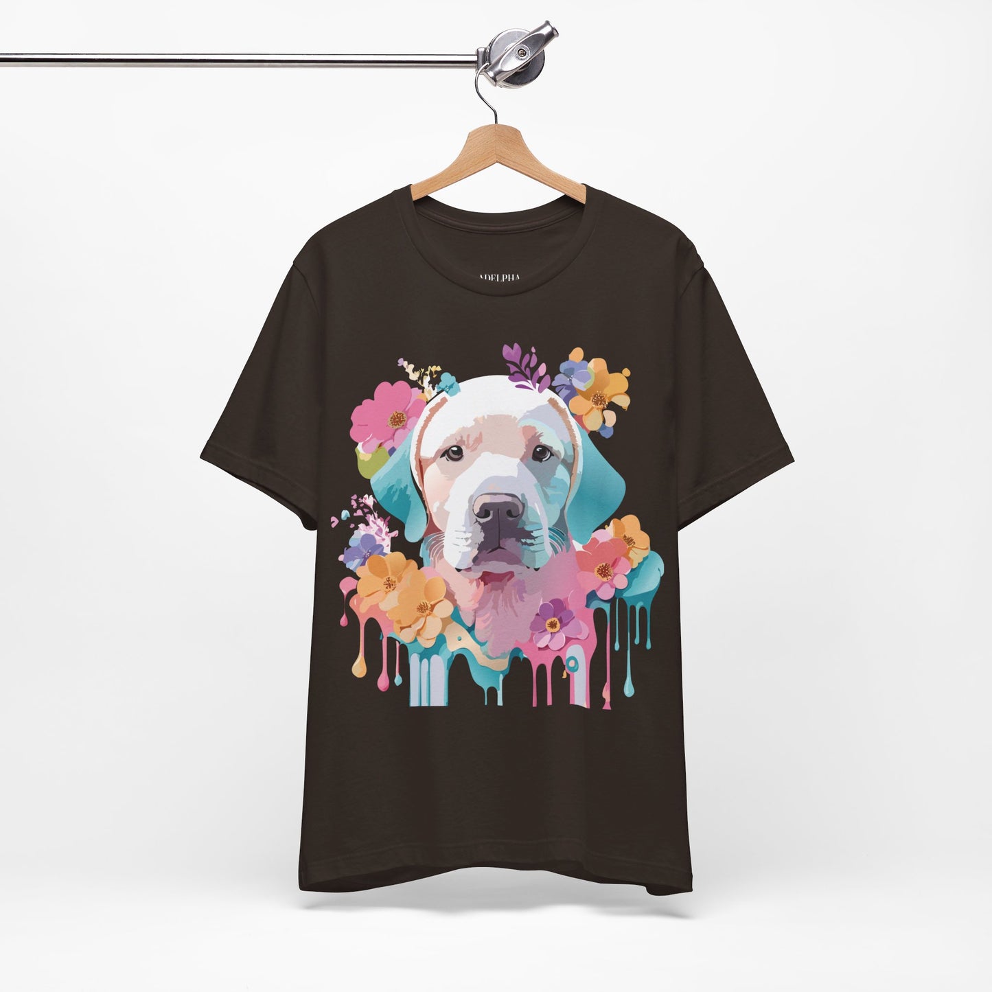 T-Shirt aus natürlicher Baumwolle mit Hund