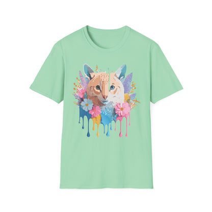 Unisex Cat Shirt Softstyle Tee 100 Percent Ring Spun Cotton Gildan 64000