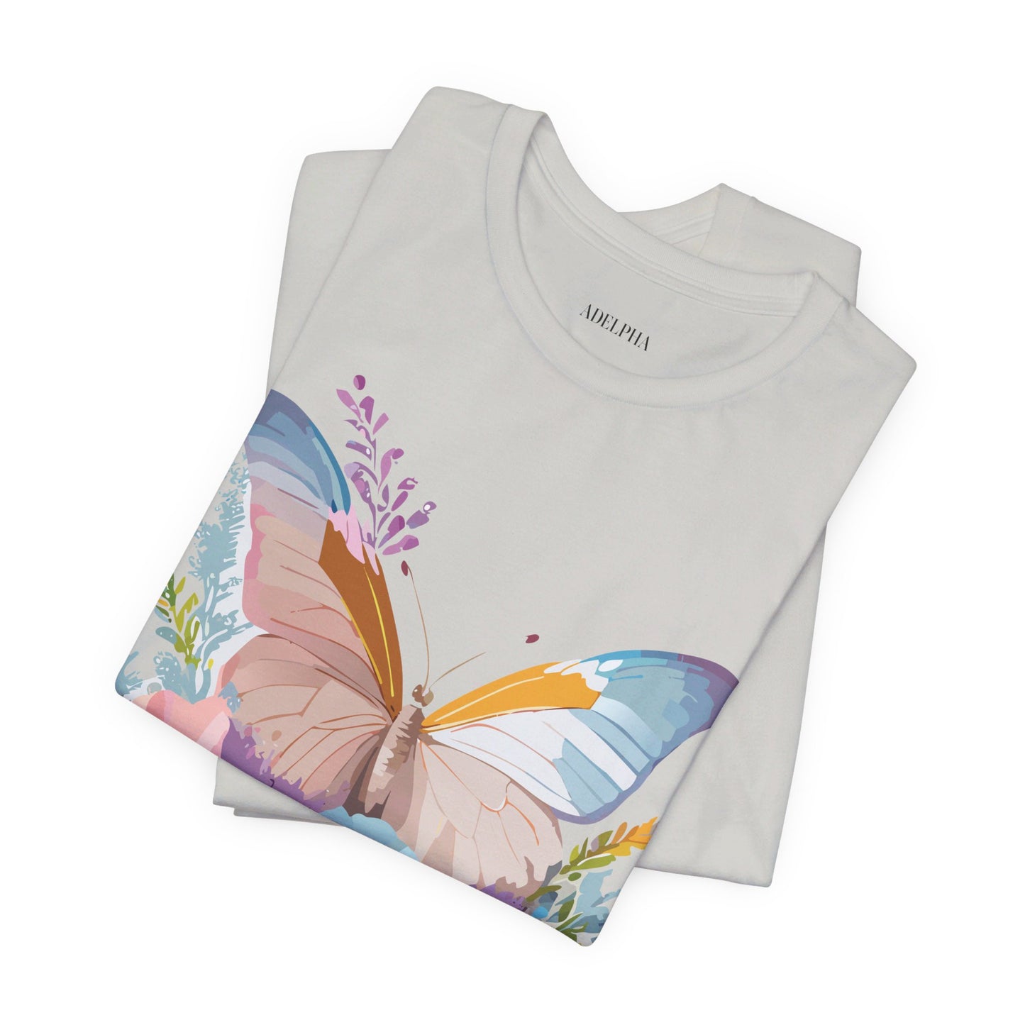 T-shirt en coton naturel avec papillon