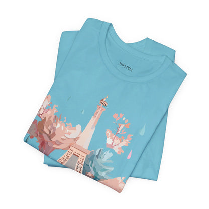 Natural Cotton Tee Shirt - Beautiful Places Collection - Paris Printify