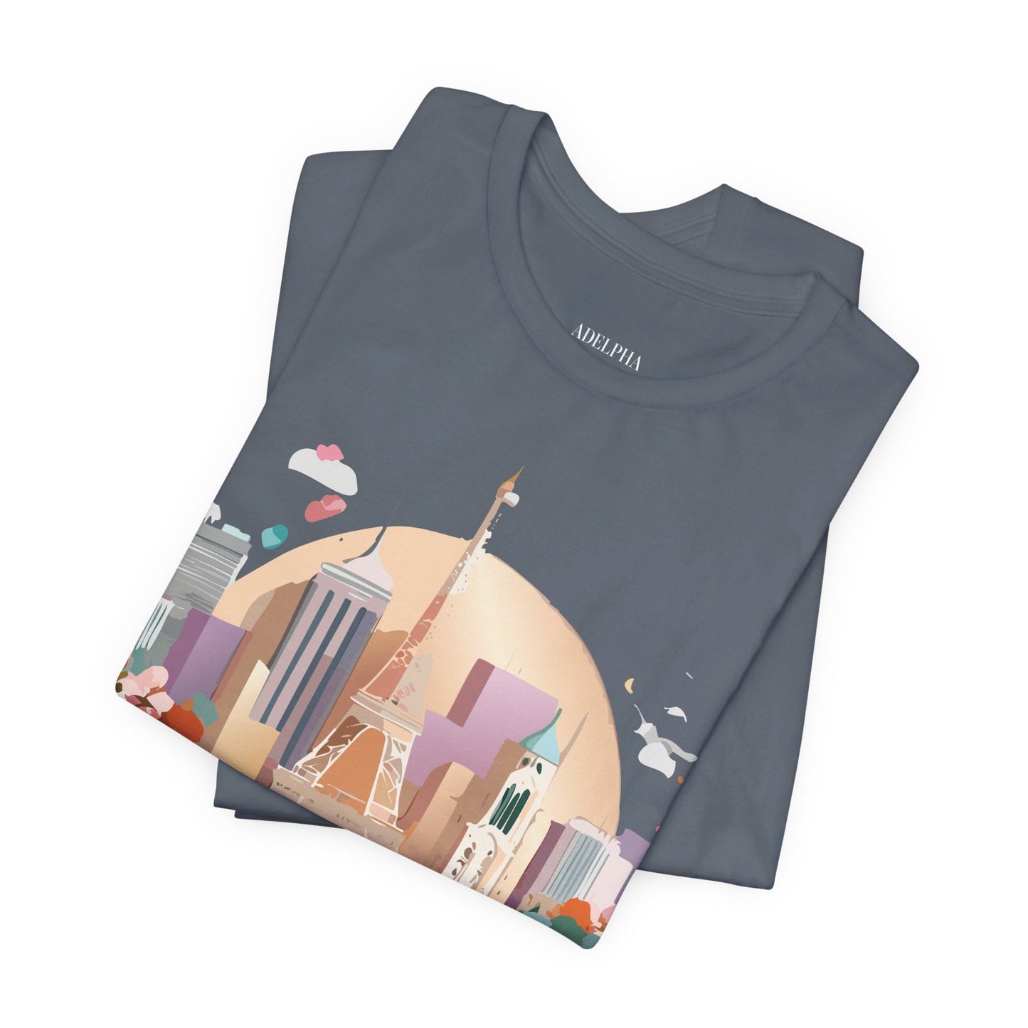 Natural Cotton Tee Shirt - Beautiful Places Collection - Paris Printify