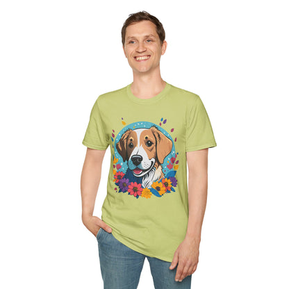 Unisex Dog Shirt Animal Print Tee Gildan Softstyle 64000 Cotton