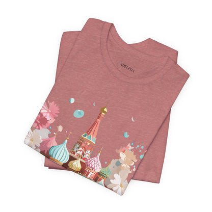 Natural Cotton Tee Shirt - Beautiful Places Collection - Moscow Printify