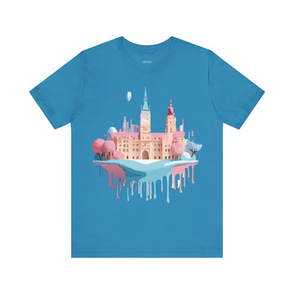 Natural Cotton Tee Shirt - Beautiful Places Collection - Prague Printify