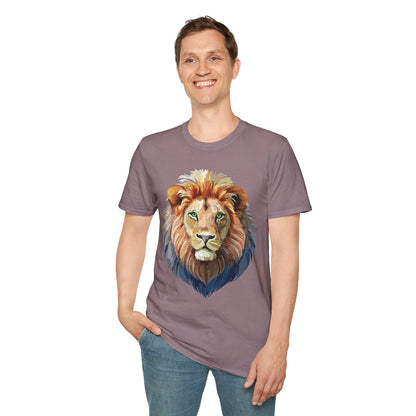 Lion Floral Tee Unisex Gildan Softstyle 64000 Cotton Short Sleeve Shirt