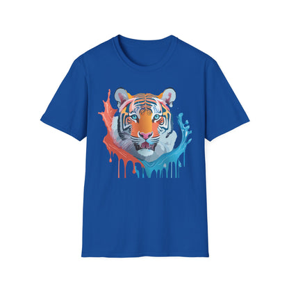Unisex Tiger Tee Gildan Softstyle Animal Print Shirt Ring Spun Cotton