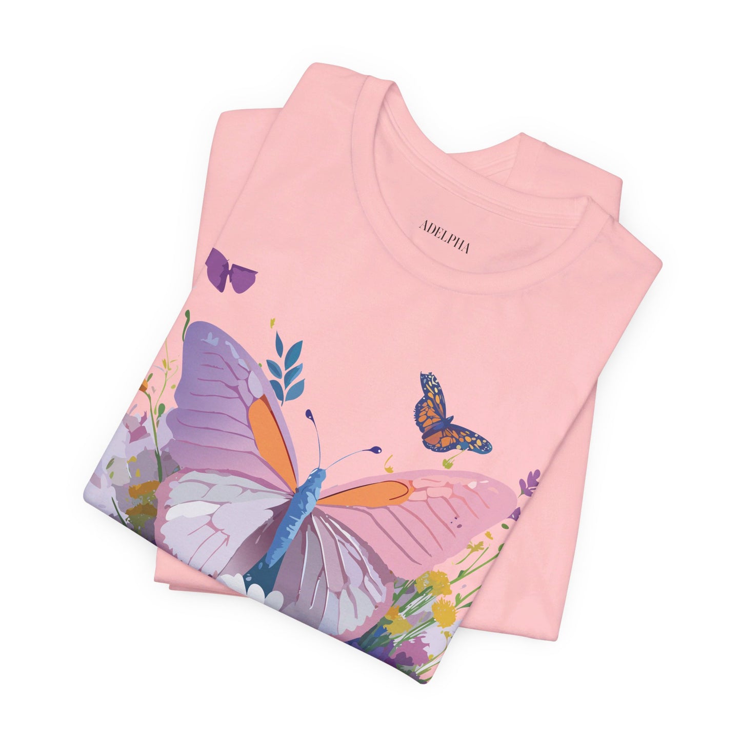 T-shirt en coton naturel avec papillon