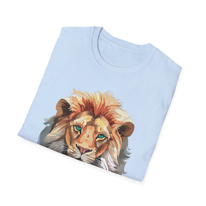 Floral Lion Shirt Unisex Tee Softstyle Gildan 64000 Comfort Fit