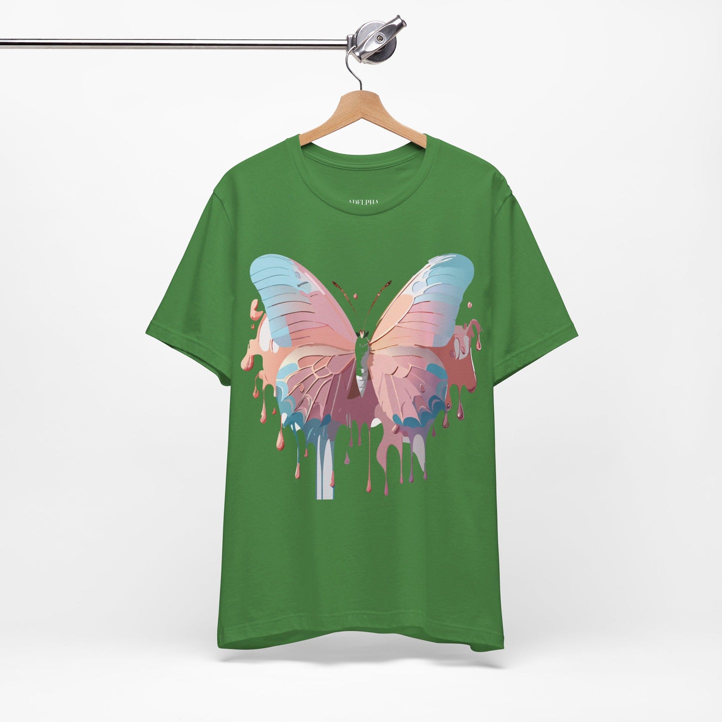 T-Shirt aus natürlicher Baumwolle mit Schmetterling