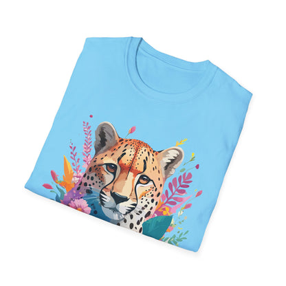 Unisex Cheetah Print Tee Softstyle Gildan 64000 Lightweight Apparel