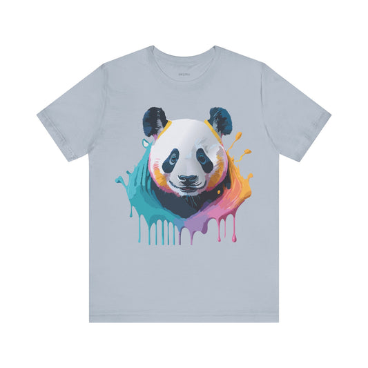 Natural Cotton Tee Shirt with Panda