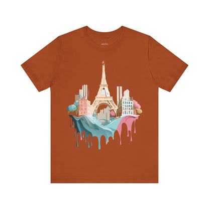 Natural Cotton Tee Shirt - Beautiful Places Collection - Paris Printify