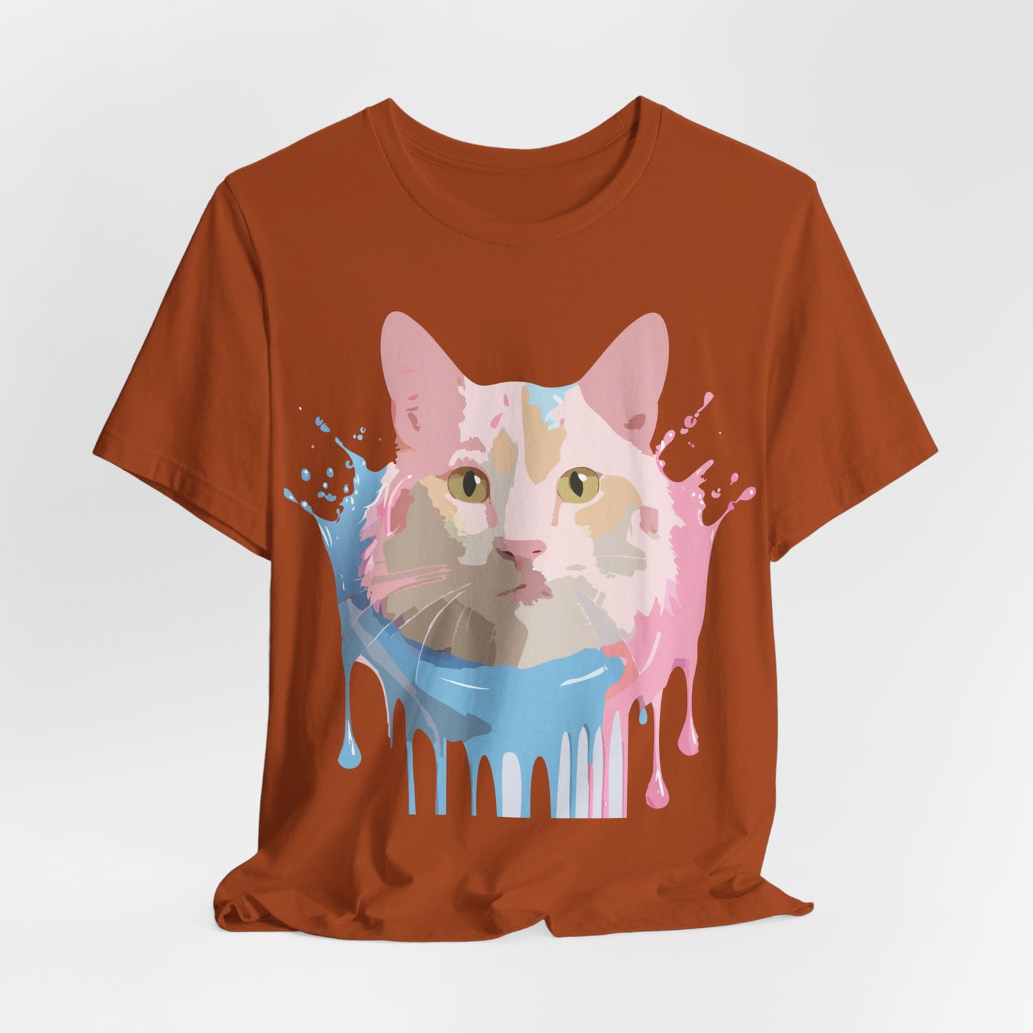 T-Shirt aus natürlicher Baumwolle mit Katze