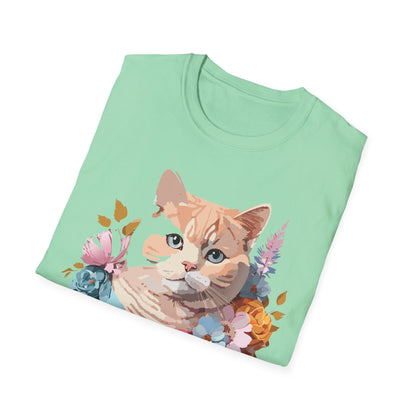 Cat Shirt Unisex Kitten Tee Softstyle Gildan 64000 Cotton Tee