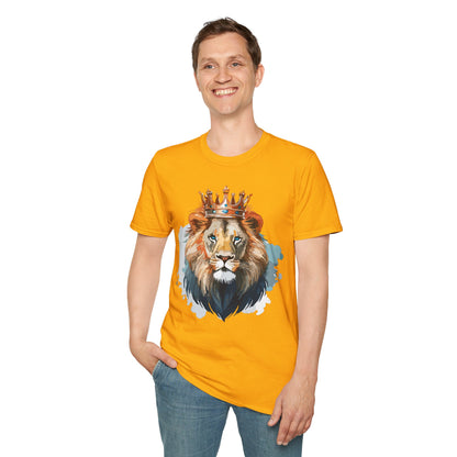 Lion Shirt Unisex Animal Tee Gildan Softstyle 64000 100 Percent Ring Spun Cotton