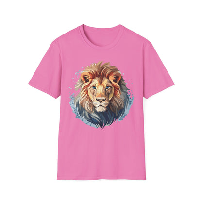 Unisex Lion Shirt Floral Lion Tee Gildan Softstyle 64000 Tee