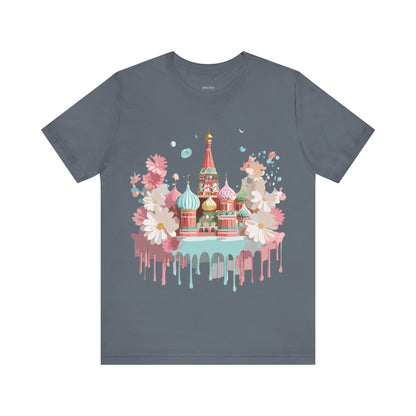 Natural Cotton Tee Shirt - Beautiful Places Collection - Moscow Printify