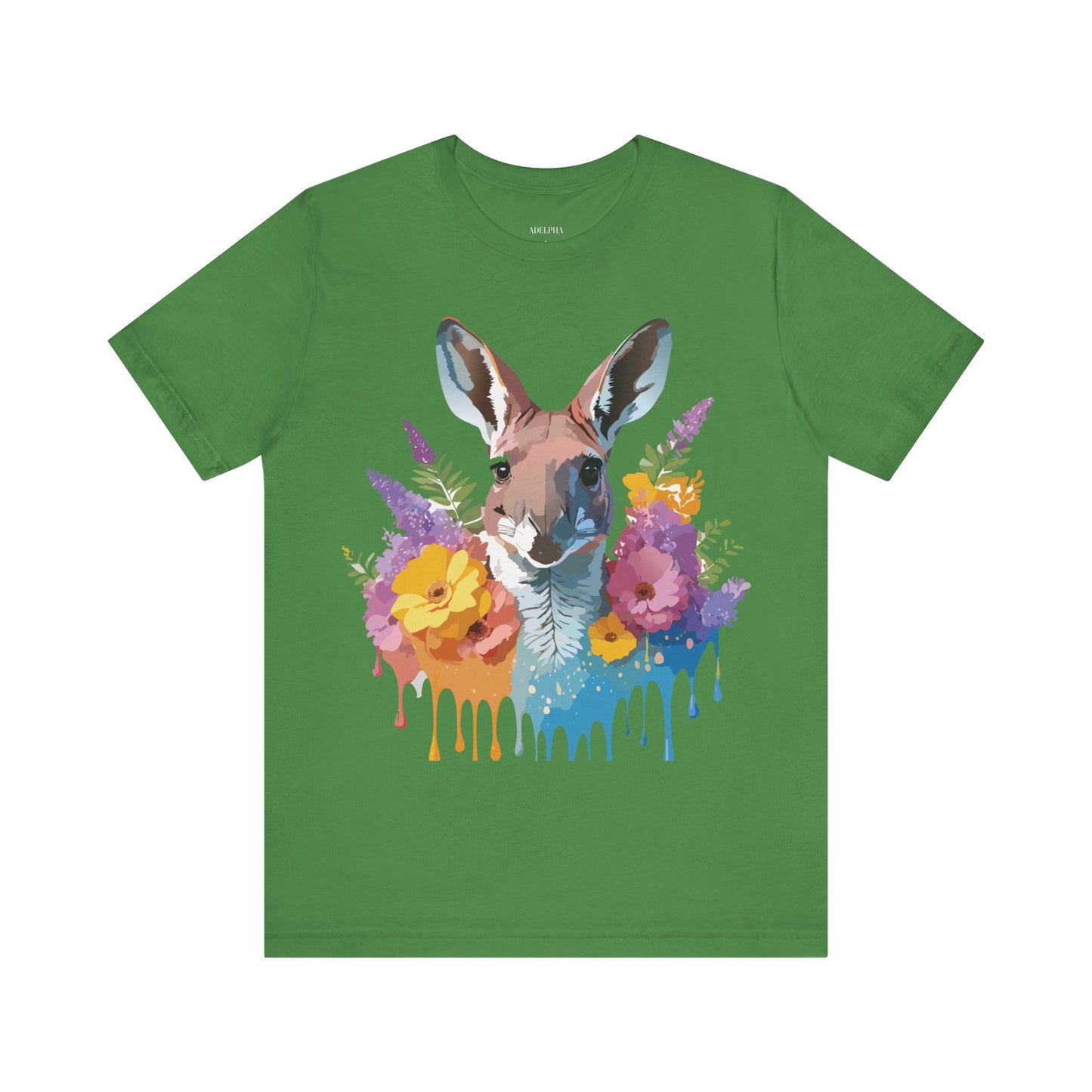 Natural Cotton Tee Shirt with Kangaroo