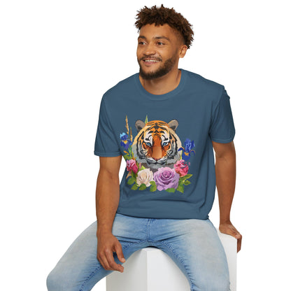 Unisex Tiger Shirt Softstyle Graphic Tee 100 Percent Cotton Apparel